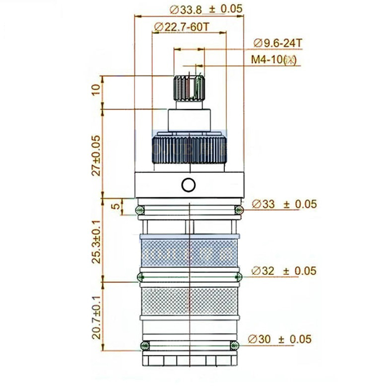 Brass Thermostatic Valve Spool - Shower Valve Cartridge 评论和价格