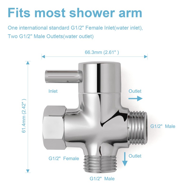 Brass Metal 3 Way Shower Head  - Shower Valve Cartridge 评论和价格